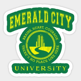 Emerald City University (Yellow) | The Wizard Of Oz | Wicked The Musical Sticker